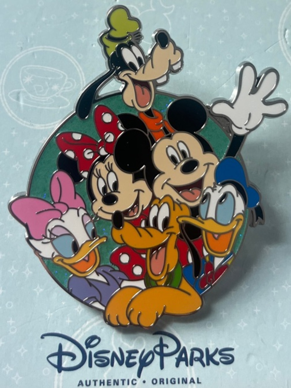 Disney Parks Mickey, Minnie, Donald, Pluto, Goofy, and Daisy Cast Cluster Pin